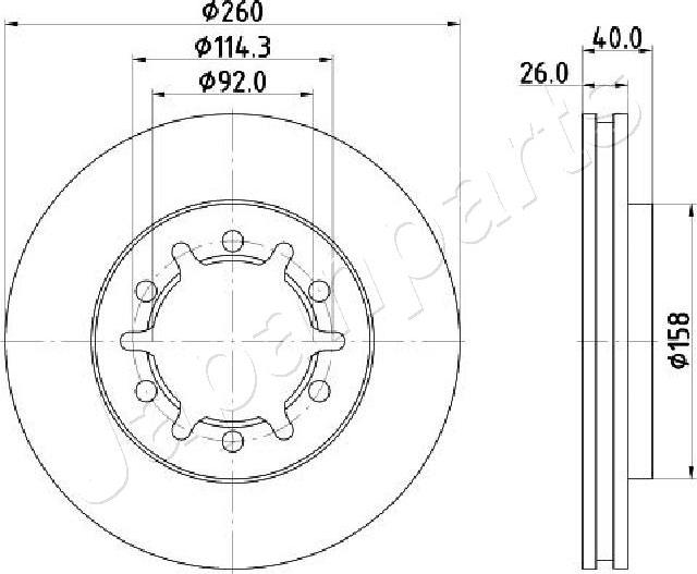 Japanparts DI-180C - Bremžu diski adetalas.lv