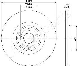 Japanparts DI-L17 - Bremžu diski adetalas.lv