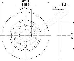 Japanparts DP-0902 - Bremžu diski adetalas.lv