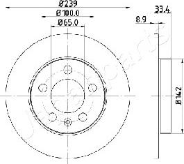 Japanparts DP-0933 - Bremžu diski adetalas.lv