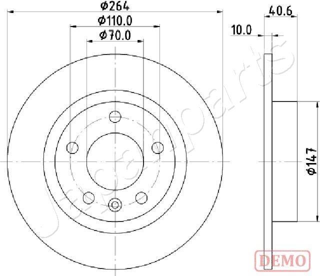 Japanparts DP-0400C - Bremžu diski adetalas.lv