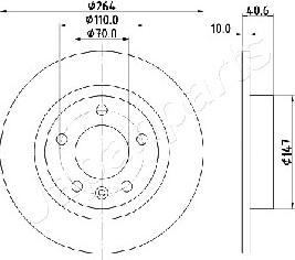 Japanparts DP-0400 - Bremžu diski adetalas.lv