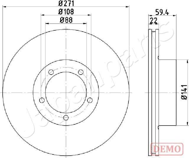 Japanparts DP-0401C - Bremžu diski adetalas.lv