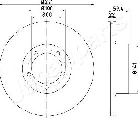 Japanparts DP-0401 - Bremžu diski adetalas.lv