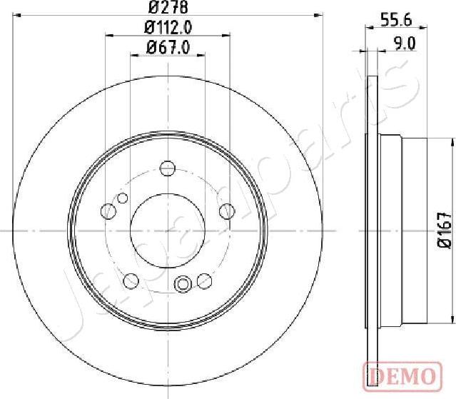 Japanparts DP-0505C - Bremžu diski adetalas.lv