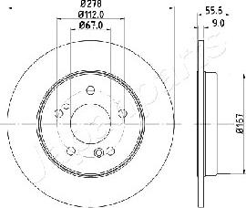 Japanparts DP-0505 - Bremžu diski adetalas.lv