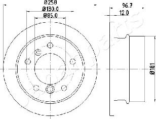 Japanparts DP-0518 - Bremžu diski adetalas.lv