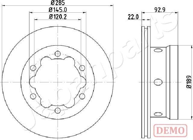 Japanparts DP-0528C - Bremžu diski adetalas.lv