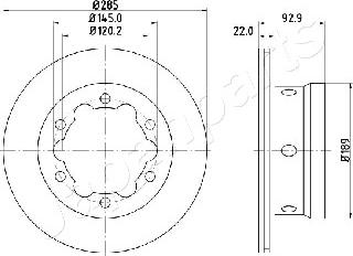 Japanparts DP-0528 - Bremžu diski adetalas.lv