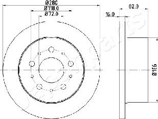 Japanparts DP-0609 - Bremžu diski adetalas.lv