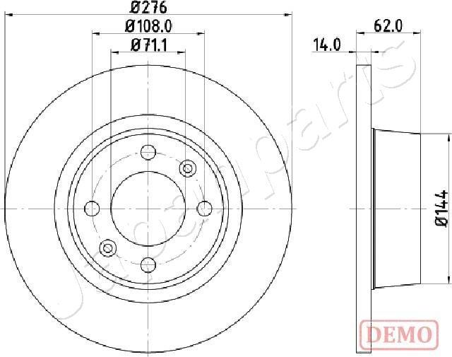 Japanparts DP-0604C - Bremžu diski adetalas.lv