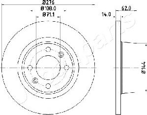 Japanparts DP-0604 - Bremžu diski adetalas.lv