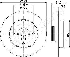 Japanparts DP-0607 - Bremžu diski adetalas.lv