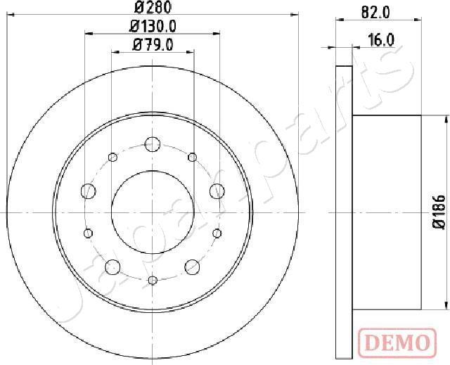 Japanparts DP-0611C - Bremžu diski adetalas.lv