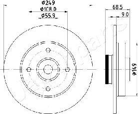 Japanparts DP-0618 - Bremžu diski adetalas.lv