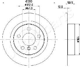 Japanparts DP-0105 - Bremžu diski adetalas.lv