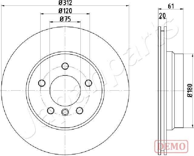 Japanparts DP-0108C - Bremžu diski adetalas.lv