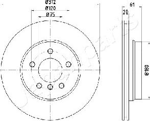 Japanparts DP-0108 - Bremžu diski adetalas.lv