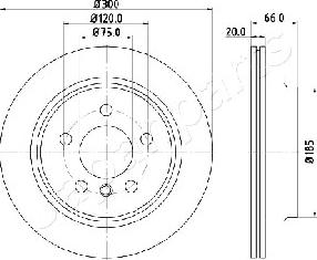 Japanparts DP-0116 - Bremžu diski adetalas.lv