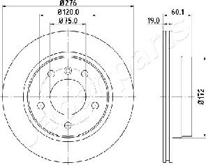 Japanparts DP-0111 - Bremžu diski adetalas.lv