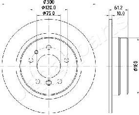 Japanparts DP-0117 - Bremžu diski adetalas.lv