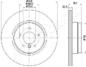 Japanparts DP-0130 - Bremžu diski adetalas.lv