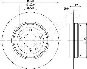 Japanparts DP-0121 - Bremžu diski adetalas.lv