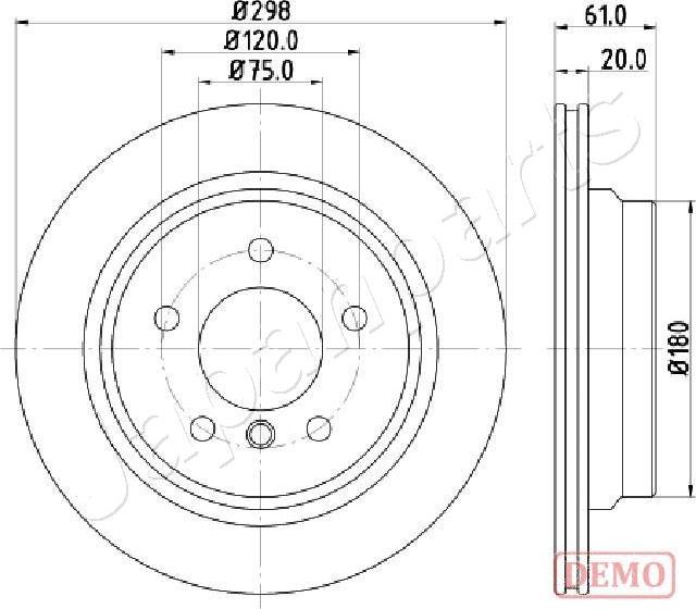 Japanparts DP-0122C - Bremžu diski adetalas.lv