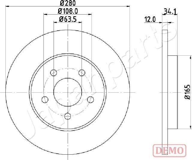 Japanparts DP-0309C - Bremžu diski adetalas.lv