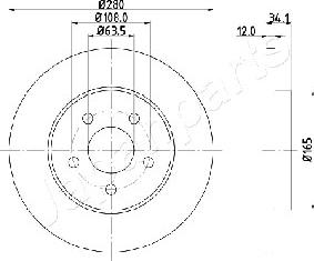 Japanparts DP-0309 - Bremžu diski adetalas.lv