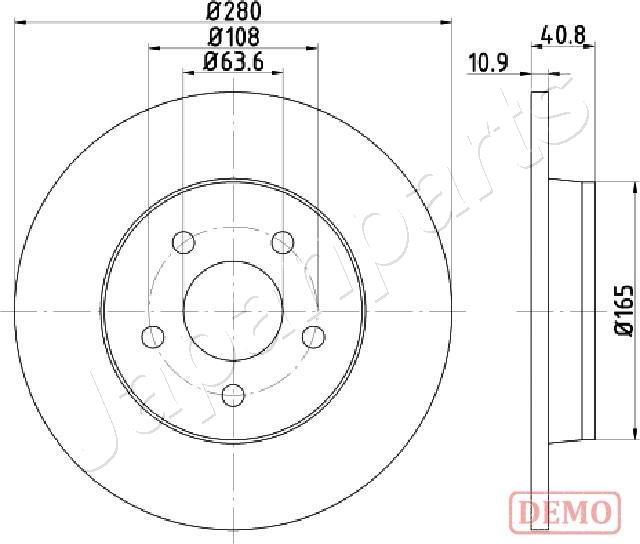 Japanparts DP-0301C - Bremžu diski adetalas.lv