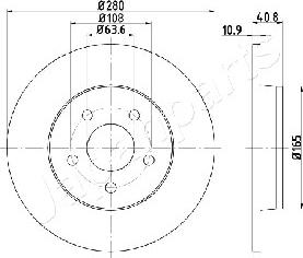 Japanparts DP-0301 - Bremžu diski adetalas.lv