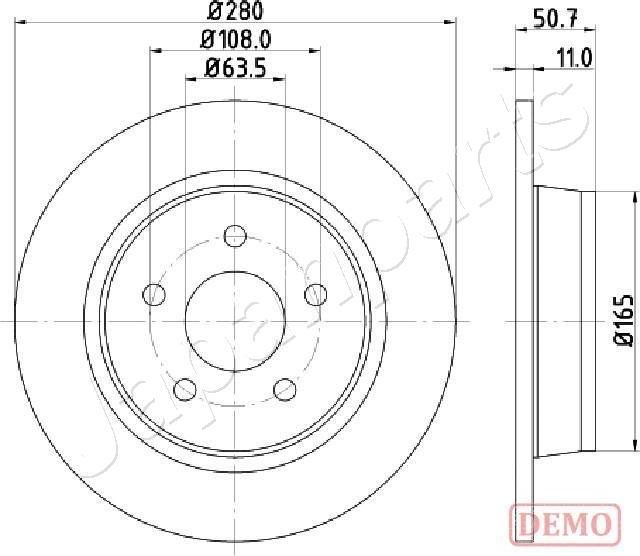 Japanparts DP-0302C - Bremžu diski adetalas.lv