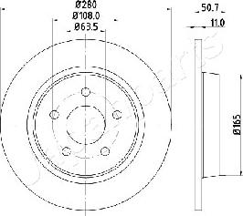 Japanparts DP-0302 - Bremžu diski adetalas.lv