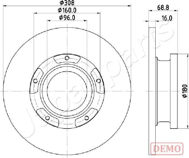 Japanparts DP-0312C - Bremžu diski adetalas.lv