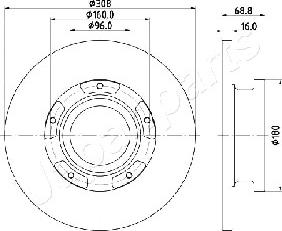 Japanparts DP-0312 - Bremžu diski adetalas.lv