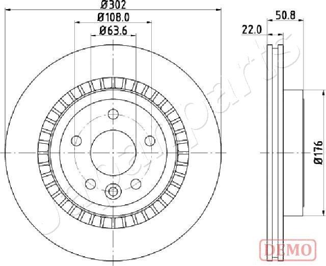 Japanparts DP-0325C - Bremžu diski adetalas.lv