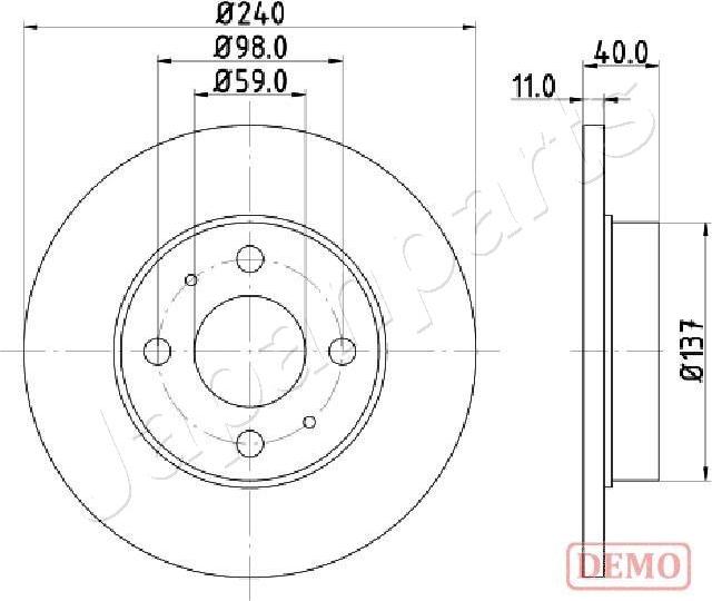 Japanparts DP-0200C - Bremžu diski adetalas.lv