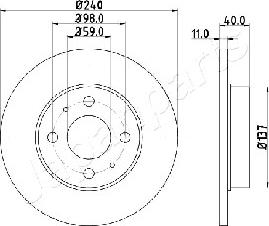 Japanparts DP-0200 - Bremžu diski adetalas.lv