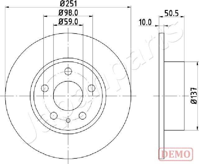 Japanparts DP-0202C - Bremžu diski adetalas.lv