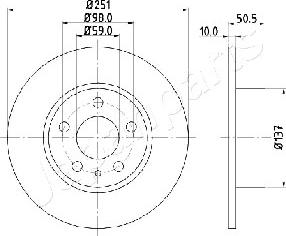 Japanparts DP-0202 - Bremžu diski adetalas.lv