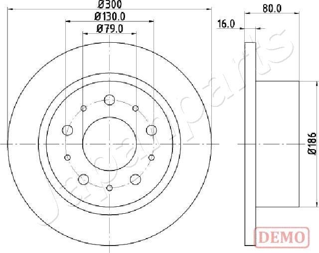 Japanparts DP-0217C - Bremžu diski adetalas.lv