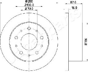 Japanparts DP-0611 - Bremžu diski adetalas.lv