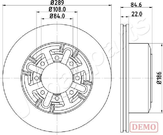 Japanparts DP-0222C - Bremžu diski adetalas.lv