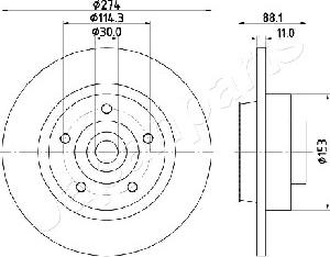 Japanparts DP-0705 - Bremžu diski adetalas.lv