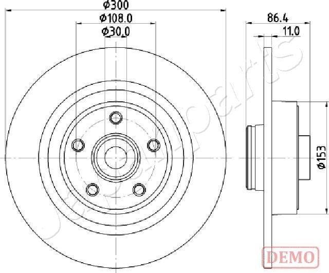 Japanparts DP-0702C - Bremžu diski adetalas.lv