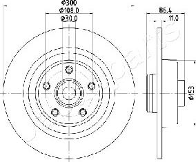 Japanparts DP-0702 - Bremžu diski adetalas.lv