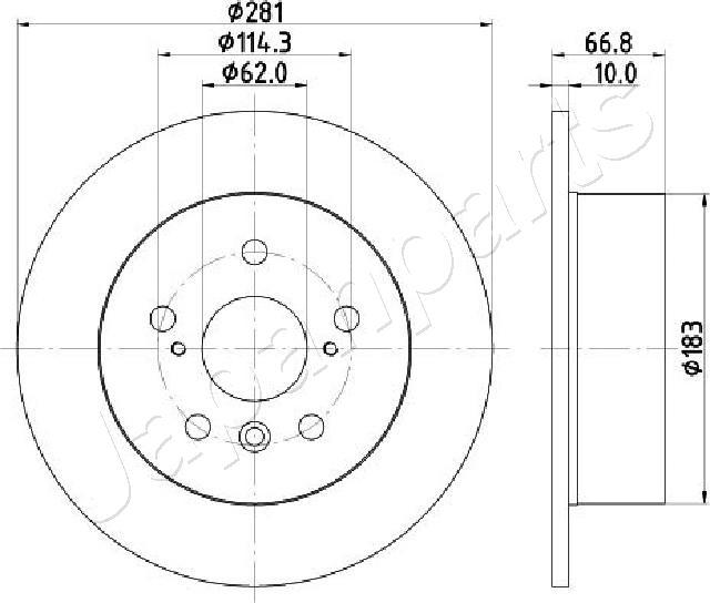 Japanparts DP-256C - Bremžu diski adetalas.lv