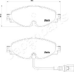 Japanparts PA-0907AF - Bremžu uzliku kompl., Disku bremzes adetalas.lv