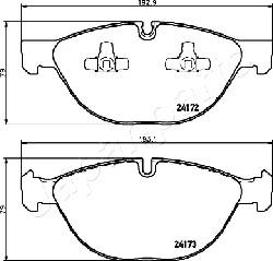 Japanparts PA-0134AF - Bremžu uzliku kompl., Disku bremzes adetalas.lv